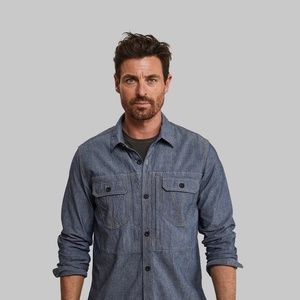 Vollebak Men's Lumbershirt, Blue Edition, Size XL